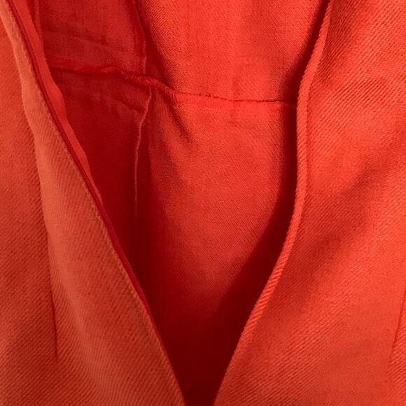 Vintage 70’s 80’s Orange Cap Sleeve Karin Stevens Petites Sheath Dress - Picture 7 of 12